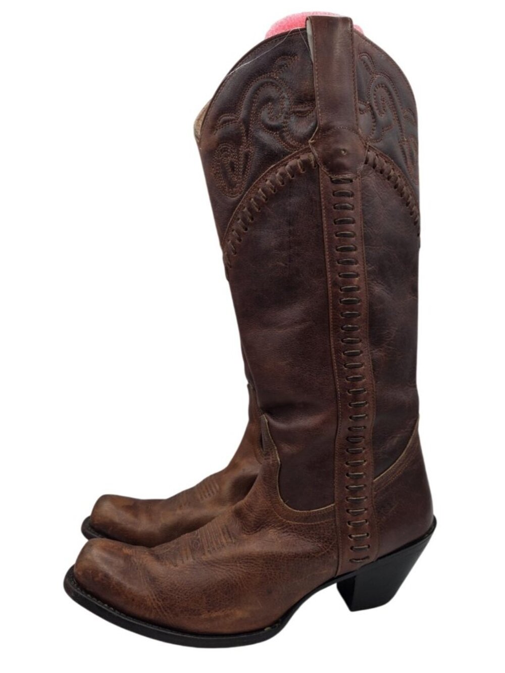 Sonora Western Boots Womens Size 9 M Brown Leather Embroidered Cowboy 54907